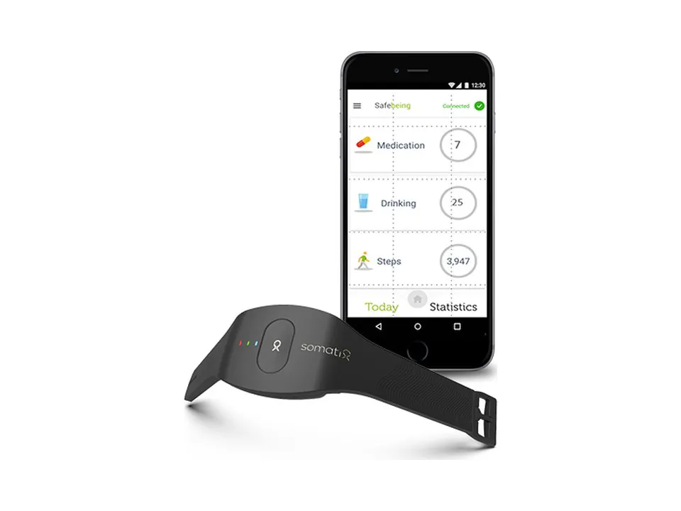 Somatix remote patient monitoring wristband and app