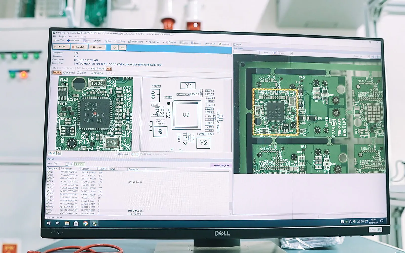 PCB layout under review in the design software
