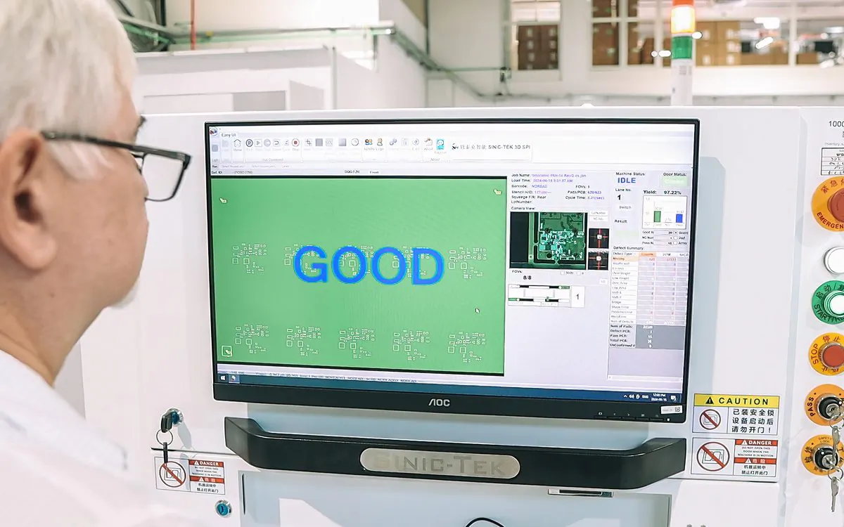 Automatic optical inspection confirming a good board